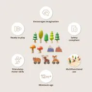 Set of toy animals in soft toned designs from Petite Amélie