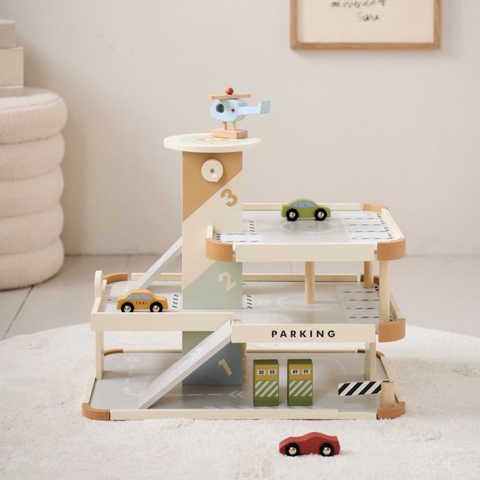 Wooden Toy Garage Miel in Retro Colours Petite Am lie