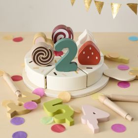 Wooden birthday cake | 23 pieces