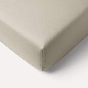 ORGANIC COTTON JERSEY FITTED SHEET 60 X 120 CM | BEIGE