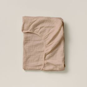 FITTED SHEET 45 X 90 CM MUSLIN COTTON | DUSTY PINK