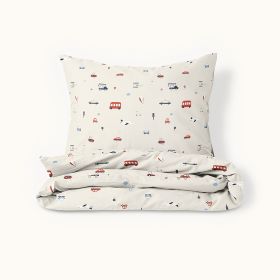 Flannel duvet cover set «Vehicles» | 120 x 150 cm