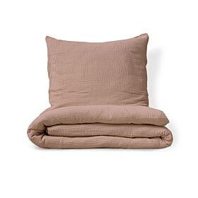 Duvet cover set muslin cotton | 140 x 200 cm | Dusty pink