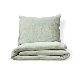 Duvet cover set muslin cotton | 140 x 200 cm | Green