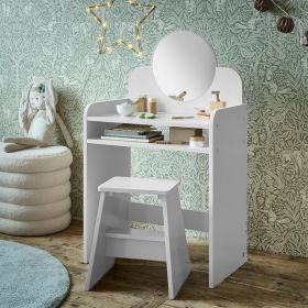 KIDS MAKE UP TABLE | «BELLE» | WHITE | WITH MIRROR AND CHAIR