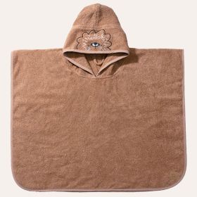 HOODED PONCHO TOWEL «LEO»|1 - 4 YEARS | 52 X 63 CM | CARAMEL
