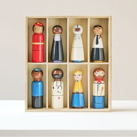 Wooden career doll house dolls | «Petits Héros»