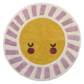 Washable children's rug | Round Ø110 cm | Sun