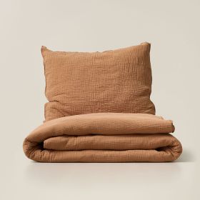 Duvet cover set muslin cotton | 140 x 200 cm | Tan