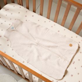 SLEEVELESS BABY MUSLIN SLEEPING BAG | BEIGE | 70 CM | 3-6 MONTHS