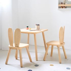 Childrens table and chairs | bunny rabbit | Natural