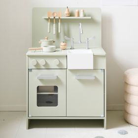 Wooden Play Kitchen | incl. 7 accessories | Mint Grey
