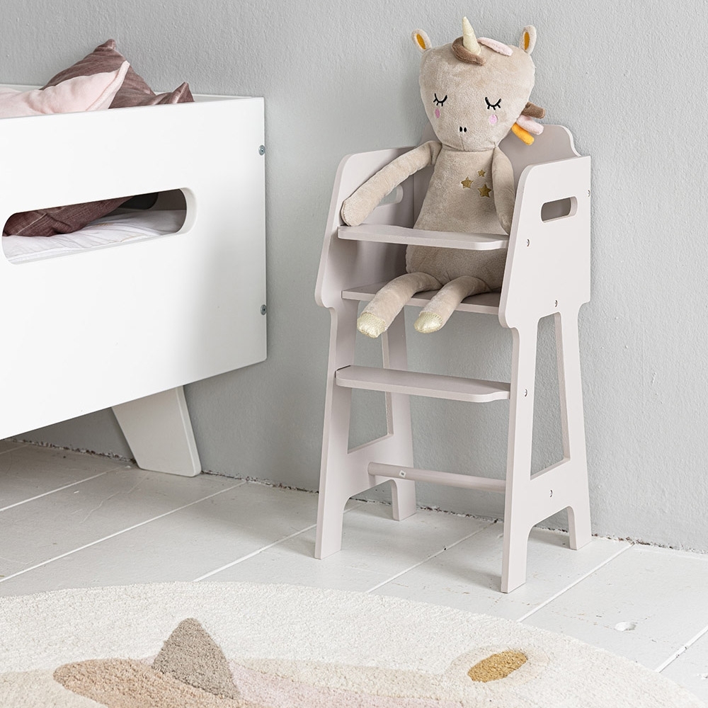 Wooden Dolls Highchair «Colombe» | Pink