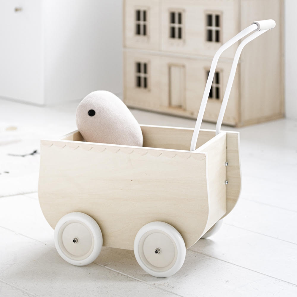 Wooden dolls pram | Natural | La Parisienne