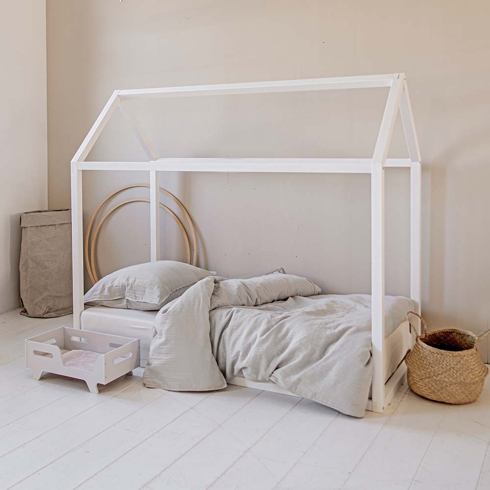 House bed / Junior bed «Maison» | White 160x80