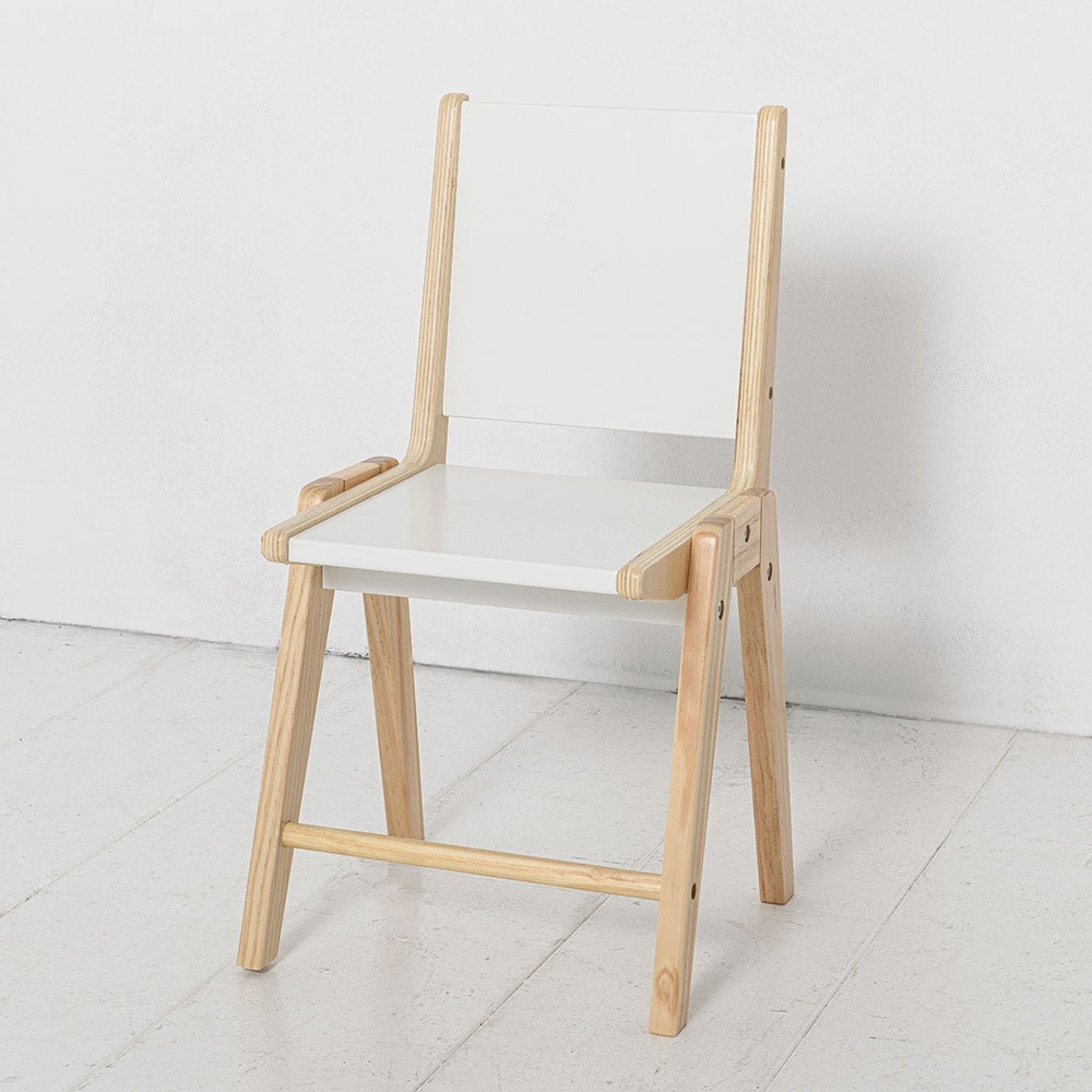 Toddler Chair «Cerise» | White & Natural Wood