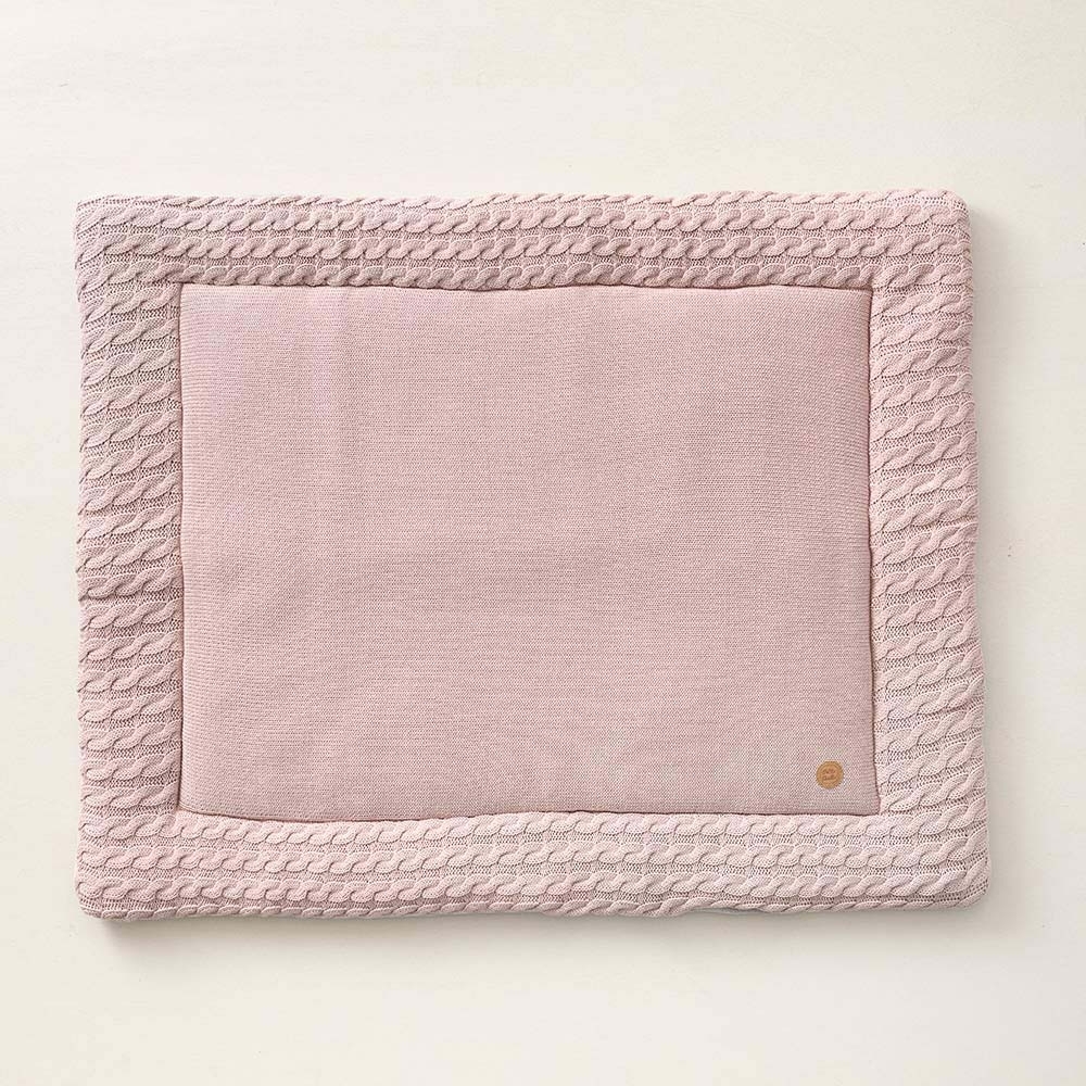 Cotton Playpen Mat | 100x80 cm | Soft Pink