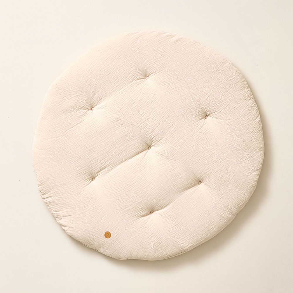 ROUND PLAY MAT | MUSLIN COTTON | BEIGE