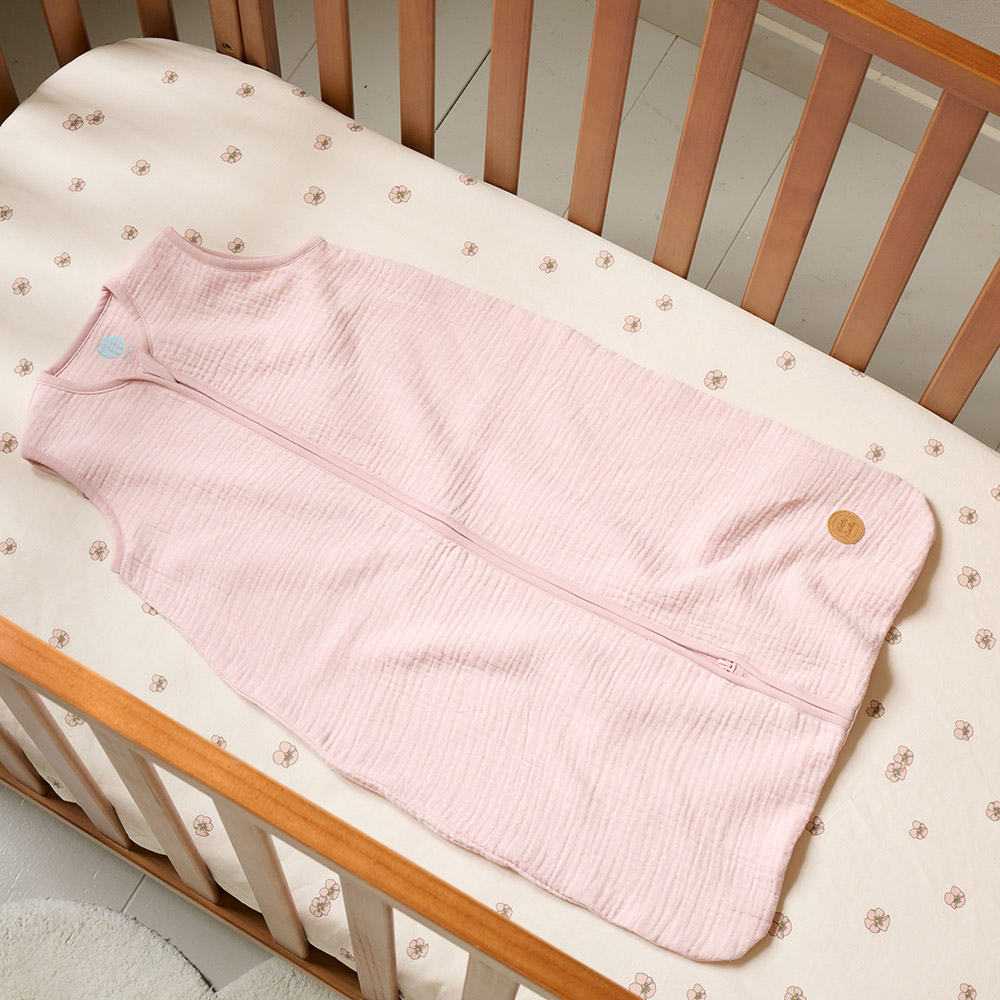 SLEEVELESS BABY MUSLIN SLEEPING BAG | PINK | 90 CM | 6-18 MONTHS