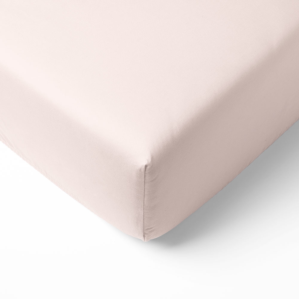 Organic cotton jersey fitted sheet - 80 x 160 cm | Light pink