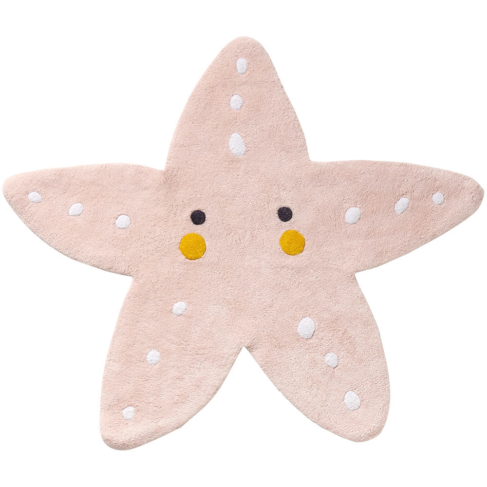 Washable children's rug | Starfish | Pink 