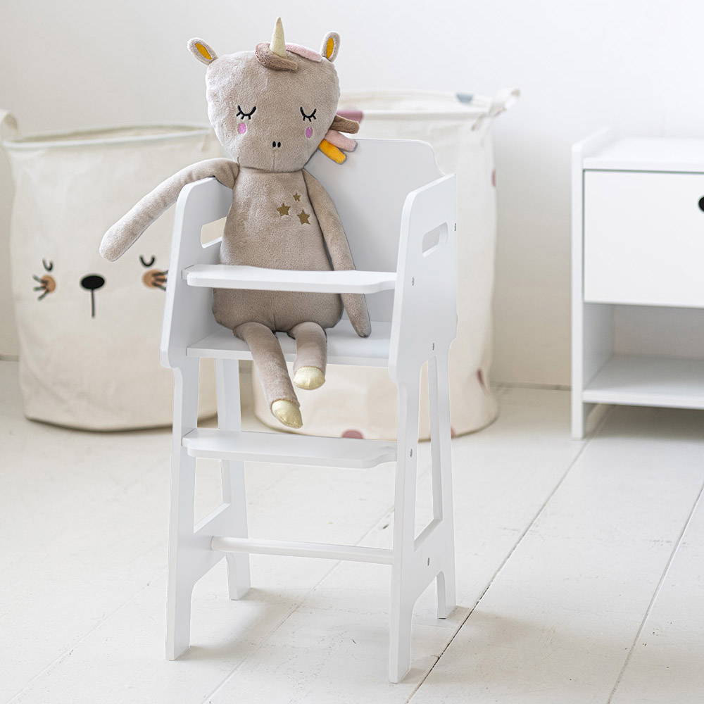 Wooden Dolls Highchair «Colombe» | White