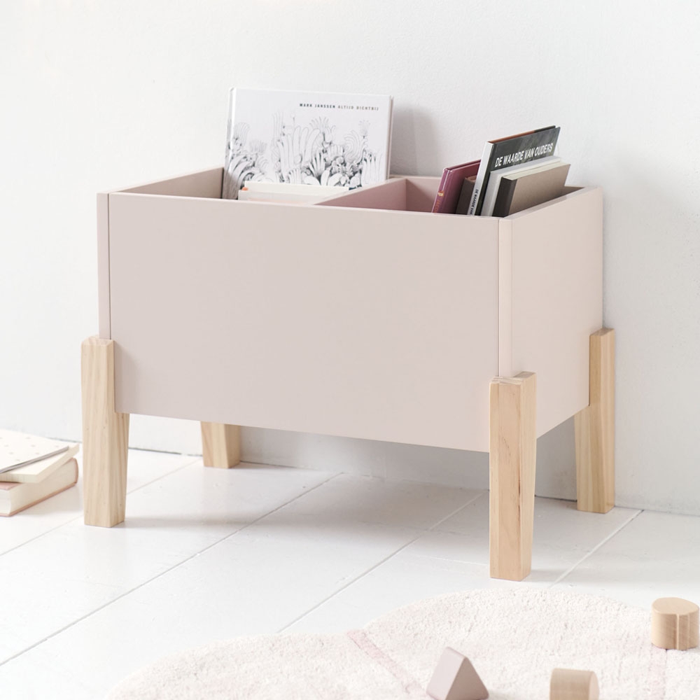 Wooden Bookcase «Ciel» | Rose Dusty Pink