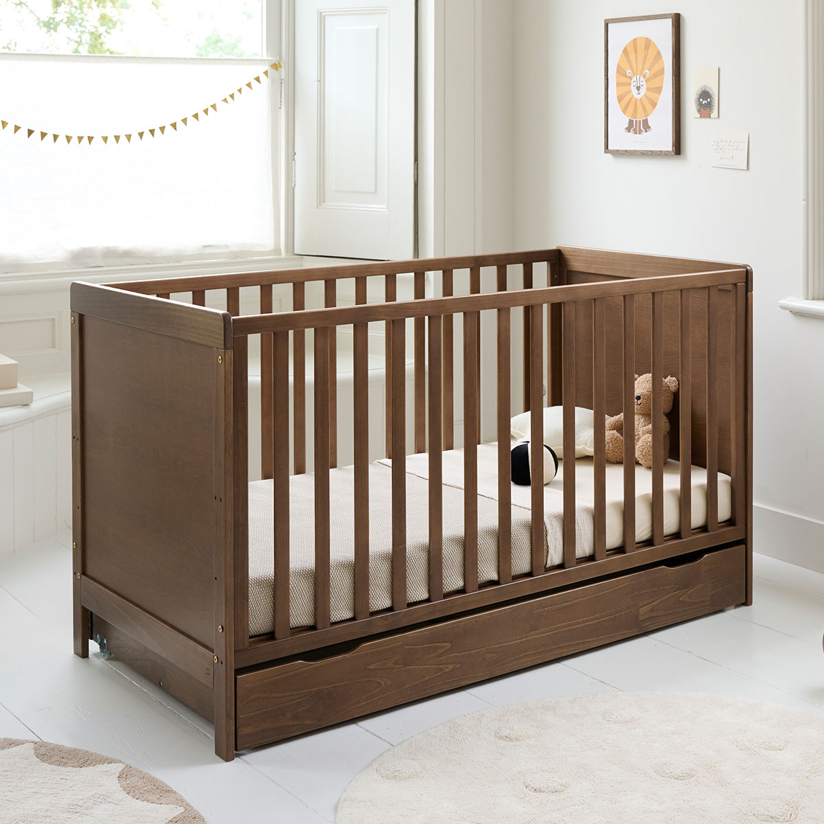 Convertible cot bed «Nuage» | 70 x 140 cm | Cocoa