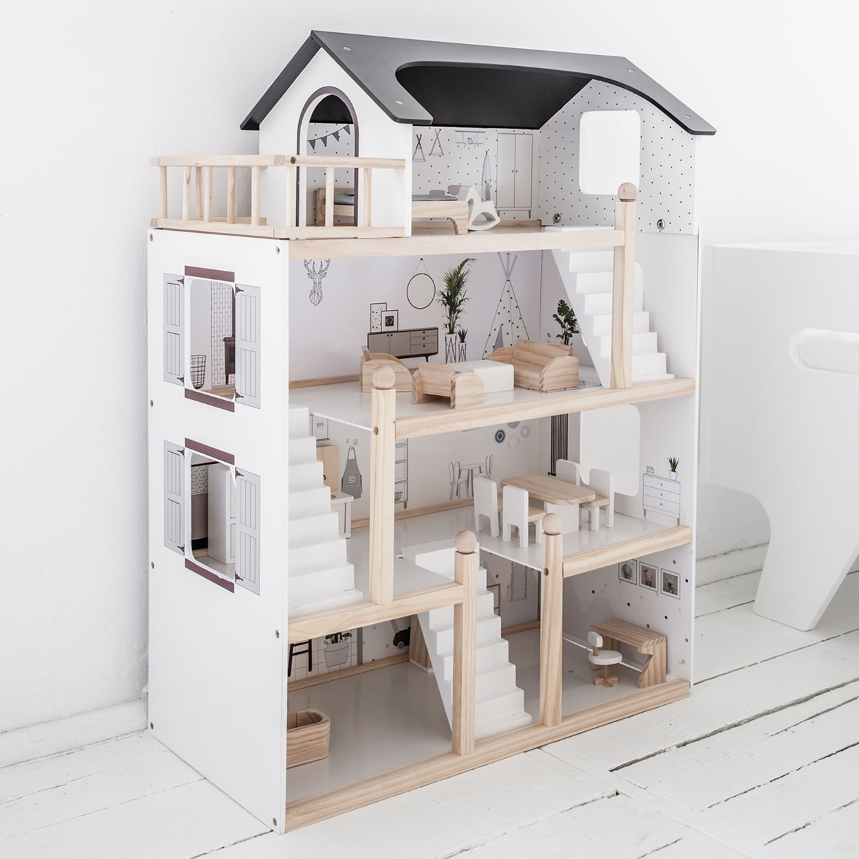 Wooden doll house